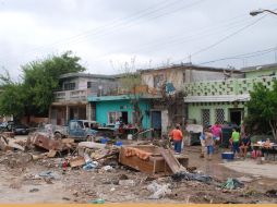 Más de 160 mil habitantes carecen de agua por los daños a la red hidráulica provocados por el paso del huracán “Alex”. EL UNIVERSAL  /