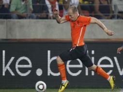 El mediocampista holandés Arjen Robben durante el partido de cuartos de final, en donde acepta no haber dado el mejor juego. AFP  /