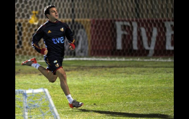 El jugador español Cesc Fábregas en una sesión de entrenamientos. AFP  /