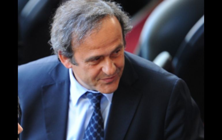 El presidente de la UEFA, Michel Platini, durante el partido entre Alemania y Argentina. AFP  /