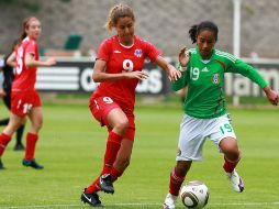 Vicky Cruz de la Selección femenl de México, durante juego amistoso contra Puerto Rico. MEXSPORT  /