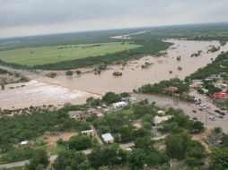 Vista panorámica de una zona del Saltillo, Coahuila, donde se aprecian severas inundaciones. EL UNIVERSAL  /