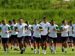 La Selección mexicana, durante un entrenamiento, antes de la eliminación durante el Mundial de Sudáfrica 2010. MEXSPORT  /