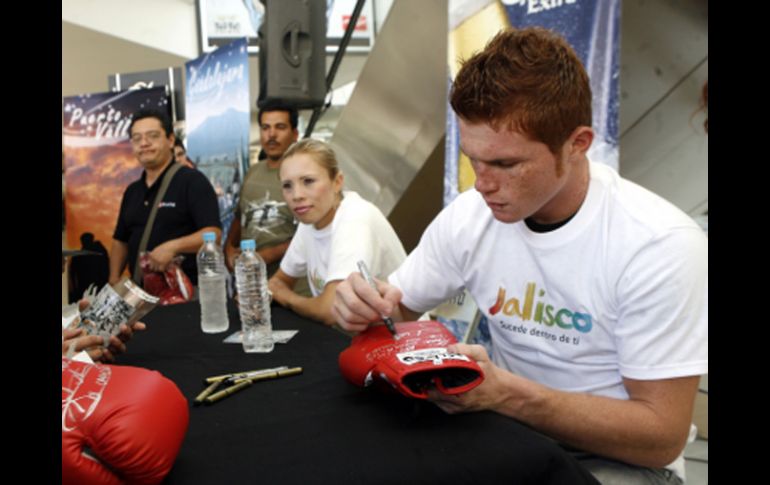 El boxeador jalisciense, Saúl 'Canelo' Álvarez. M. FREYRÍA  /