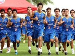 El jugadores del equipo de Tigres durante una sesión de entrenamiento. MEXSPORT  /