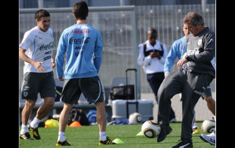 La Selección de Uruguay regresó hoy a los entrenamientos. AFP  /