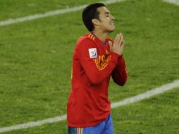 El jugador Pedro Rodríguez celebra el triunfo de España frente a Alemania. AP  /