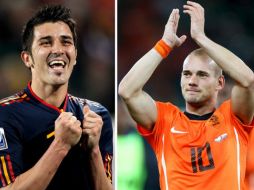 El español David Villa y el holandés Wesley Sneijder son los primeros nombres de la lista de candidatos. EFE  /