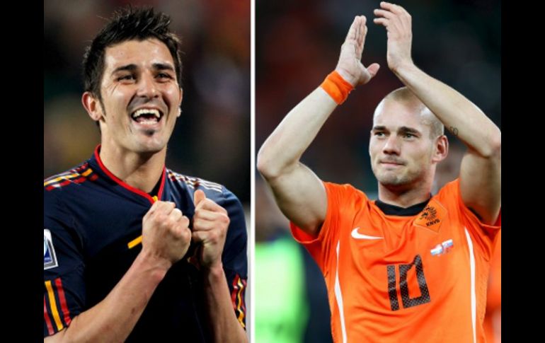 El español David Villa y el holandés Wesley Sneijder son los primeros nombres de la lista de candidatos. EFE  /