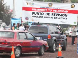 Aspecto de uno de los módulos instalados por la Secretaría de Seguridad Pública del programa “Conduce sin Alcohol”. EL UNIVERSAL  /