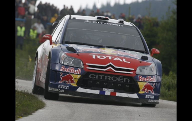 El francés Sebastien Loeb durante la clasificación del rally de Bulgaria. EFE  /