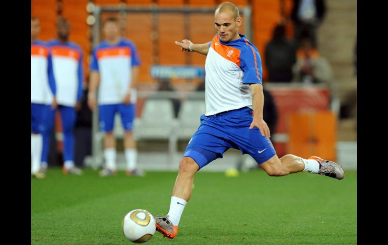 Wesley Sneijder ha sido sorpresa dentro de los goleadores del Mundial. EFE  /