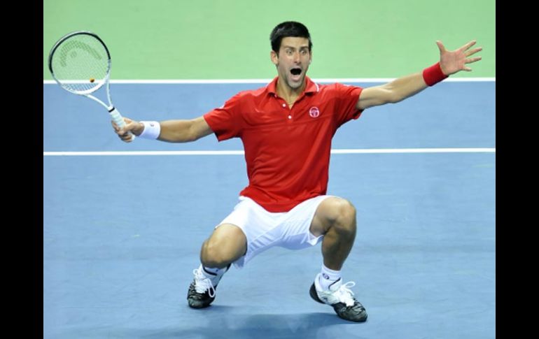 El tenista serbio, Novak Djokovic, reconoció que la victoria ante Cilic en Copa Davis fue de las mejores de su carrera. AFP  /