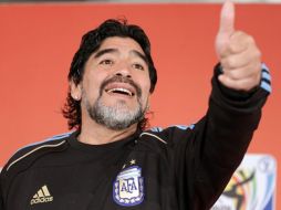 Diego Armando Maradona, quien dirigió a Argentina en el Mundial de Sudáfrica 2010. AFP  /