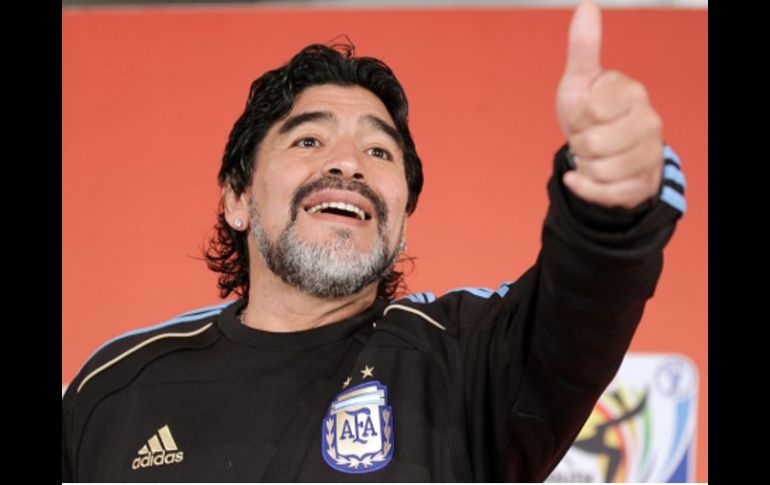 Diego Armando Maradona, quien dirigió a Argentina en el Mundial de Sudáfrica 2010. AFP  /