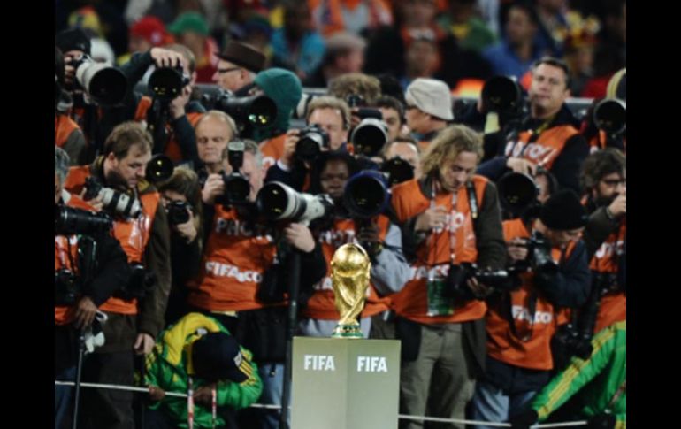 La prensa estuvo presente en el Estadio Soccer City, durante la final del Mundial. AFP  /