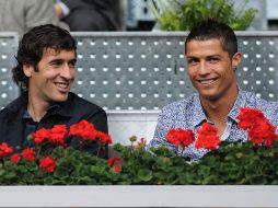 Raúl González y Ronaldo en un partido de Rafael Nadal en el Masters de Madrid. GETTY IMAGES SPORT  /