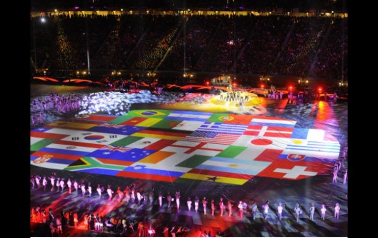 El estadio Soccer City en la ceremonia de clausura del Mundial de Sudáfrica 2010. AFP  /