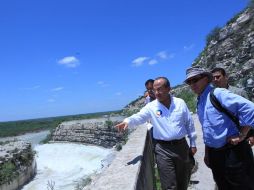 El Presidente Felipe Calderón, durante su recorrido por Coahuila. EL UNIVERSAL  /