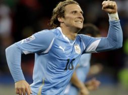 El uruguayo Diego Forlán durante el Mundial de Sudáfrica 2010. AFP  /