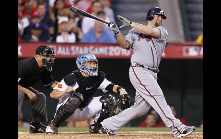 Brian McCann fue parte importante en el triunfo de la Liga Nacional. REUTERS  /