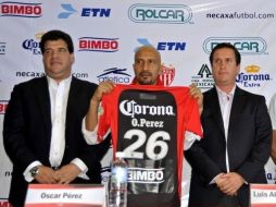 Presentación de Óscar Pérez como nuevo jugador del Necaxa. JAMMEDIA  /