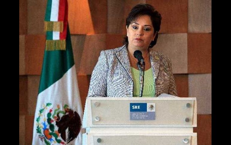 La canciller mexicana, Patricia Espinosa. ESPECIAL  /