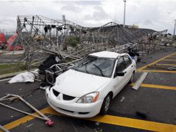 Imagen de los daños causados por la tromba en Mayagüez. AP  /