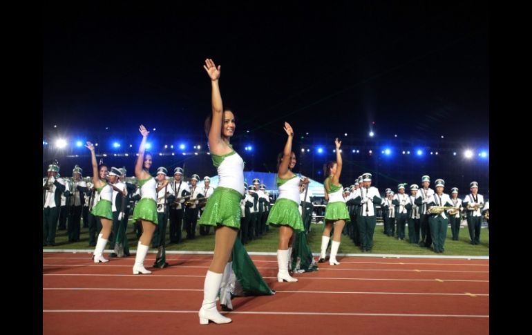 Ensayo general de la ceremonia inaugural de los XXI Juegos Centroamericanos y del Caribe en Mayagüez. EFE  /