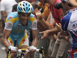 El español Alberto Contador, segundo de la clasificación del Tour de Francia. AFP  /