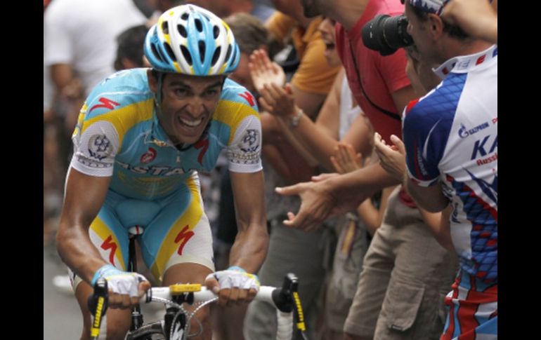 El español Alberto Contador, segundo de la clasificación del Tour de Francia. AFP  /