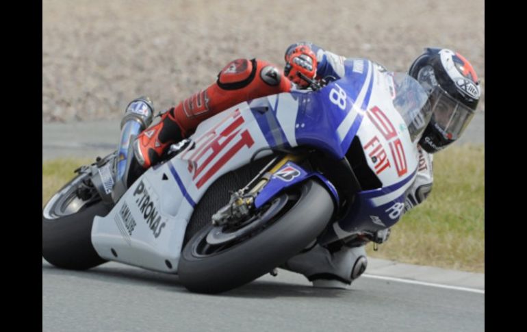 Jorge Lorenzo durante la competencia de ayer. AP  /