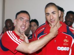 Franck Ribery (izq.) y Karim Benzema fueron responsabilizados del caso de Zahia. AFP  /