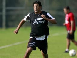 Alfredo Moreno druante el entrenamiento en Atlas Colomos. E. PACHECO  /