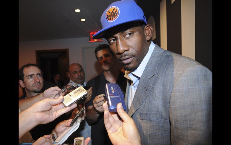 Amare Stoudemire no participará con EU en el Mundial de basquetbol, el cual comienza el 28 de agosto. AP  /