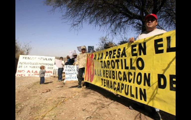 Habitantes de Temacapulín encabezan el movimiento social que se opone a la construcción de la presa El Zapotillo. A. GARCÍA  /