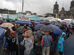 La negociación termina con el plantón que afiliados al SME  mantenían en el Zócalo capitalino. NTX  /