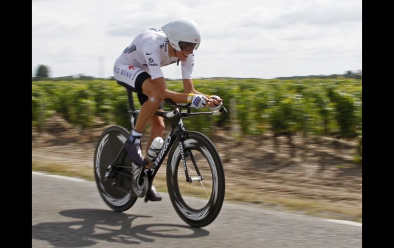 El ciclista luxemburgués Andy Shcleck se colocó en el segundo lugar del Tour de Francia. AP  /