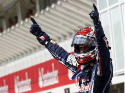 Sebastian Vettel celebra la obtención de la Pole en Hockenheim. REUTERS  /