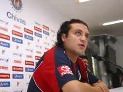 Héctor Reynoso, de Chivas de Guadalajara durante conferencia de prensa. EFE  /