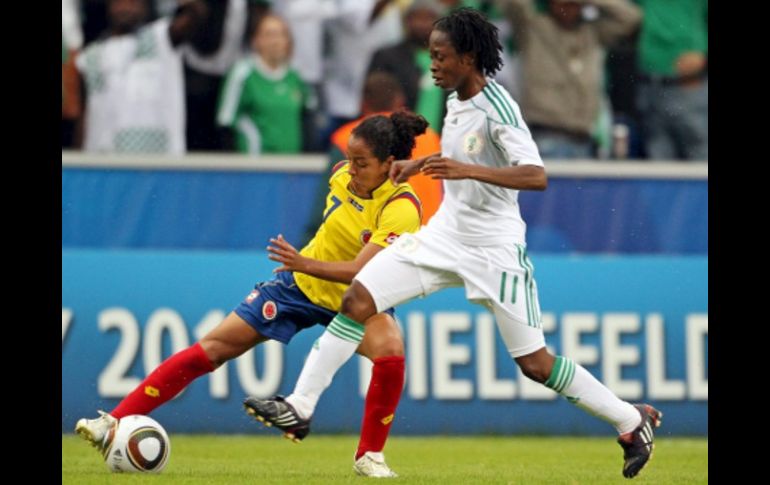 Partido disputado entre Colombia y Nigeria. EFE  /