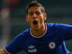 Alejandro Vela de Cruz Azul celebra el gol ante el Atlante. MEXSPORT  /