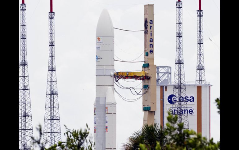 En el cohete Ariane 5 ECA viajarán los satélites Nilesat 201 y el Rascom-QAF1R. AFP  /