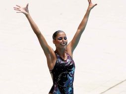 Nuria Diosdado durante su turno en el octavo día en Mayagüez. MEXSPORT  /