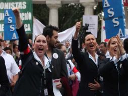 Los empleados demandaron un proceso limpio en la reestructuración de la aerolínea.  EL UNIVERSAL  /