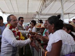 El Presidente Felipe Calderón, habló sobre la seguridad del país durante su visita a Chiapas. EL UNIVERSAL  /