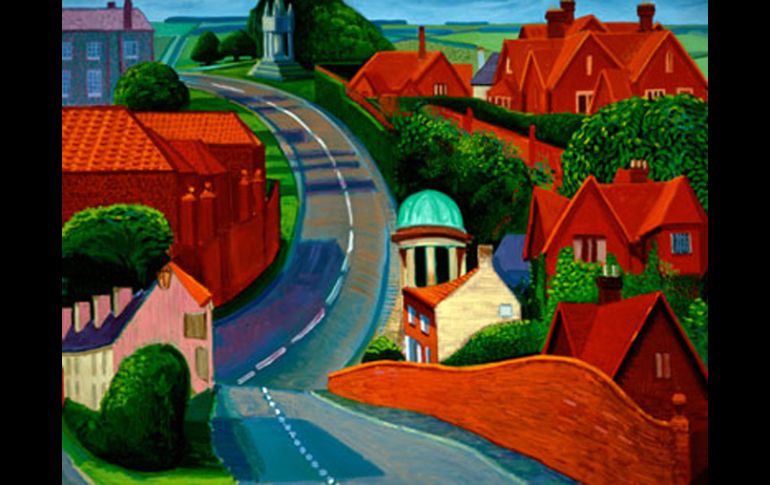 Obra de Hockney titulada ' The Road to York through Sledmere'.  HOCKNEYPICTURES.COM  /