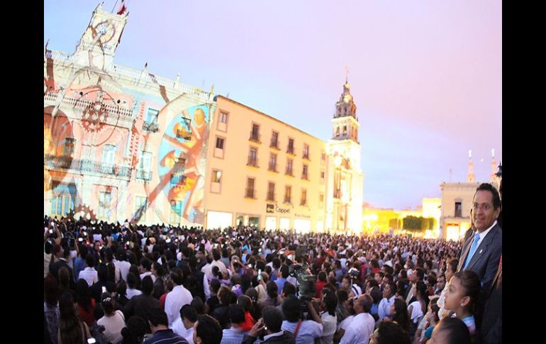 El espectáculo multimedia “Frescos Monumentales” forma parte de la celebración del Bicentenario mexicano. EL UNIVERSAL  /