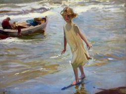 Obra de Joaquín Sorolla 'Niña en la playa'. EFE  /