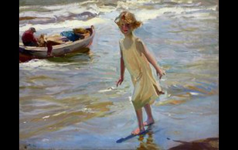 Obra de Joaquín Sorolla 'Niña en la playa'. EFE  /